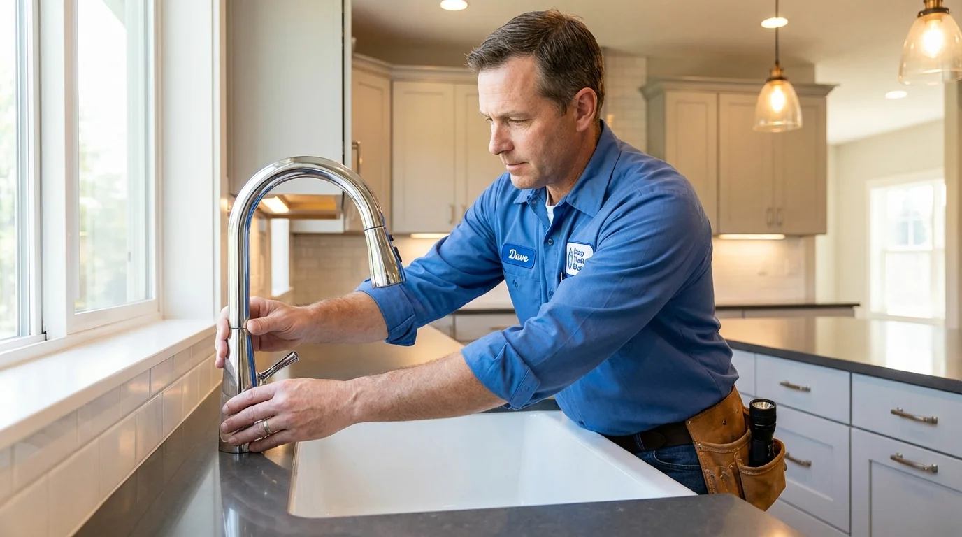 Kitchen faucet installation by Johns Plumbing LLC in Gooding